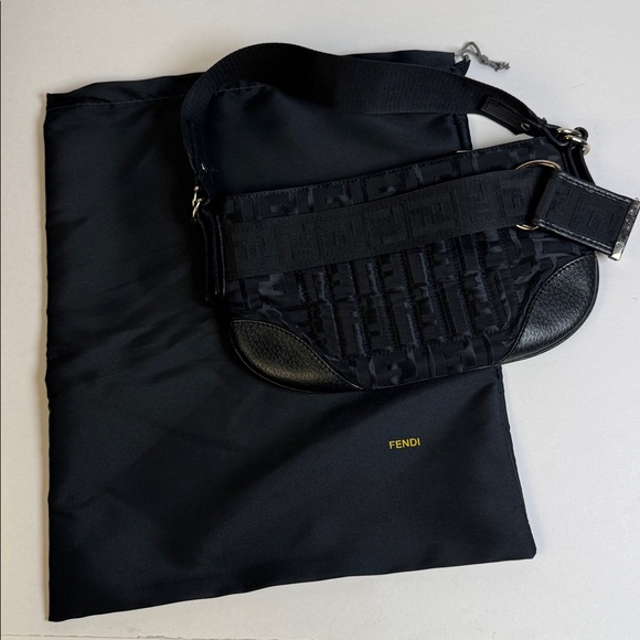 Fendi Handbags - Fendi Black Zucca Nylon Handbag